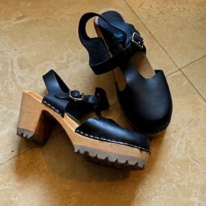 Mia Cork Leather Clogs